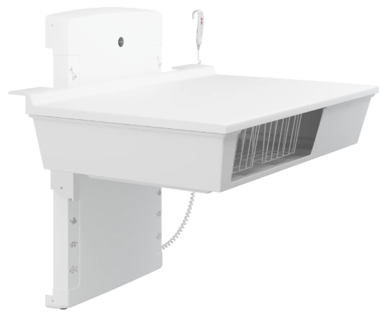 Pressalit Care Wickeltisch R8662000 / R8663000, elektr. verstellbar bis Bodennähe!, 1400 mm /1800 mm, 75 kg Last